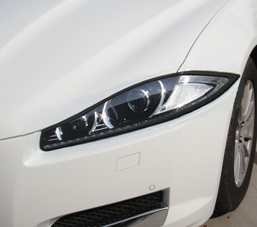 Jaguar XF X250 2011 to 2016 black headlight trims